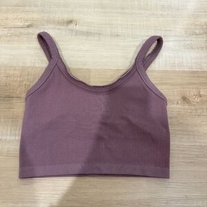 Forever 21 Seamless Ribbed Sports Bra In Purple Size Medium